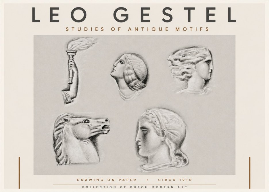 Leo Gestel Studies of Antique Motifs No4 - Poster
