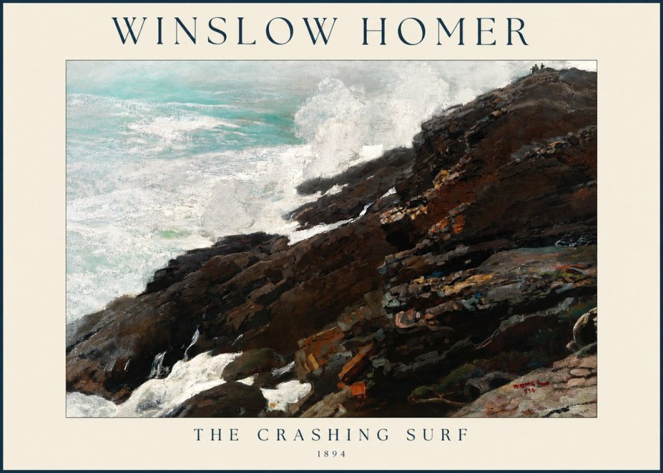 Winslow Homer The Crashing Surf No1 - Poster