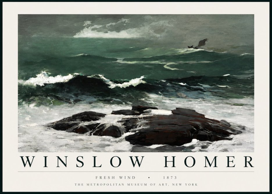 Winslow Homer Fresh Wind No3 - Poster