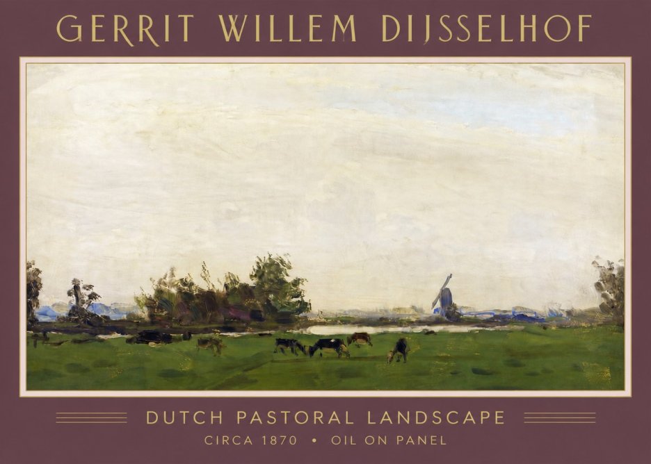 Gerrit Willem Dijsselhof Dutch Pastoral Landscape No4 - Poster