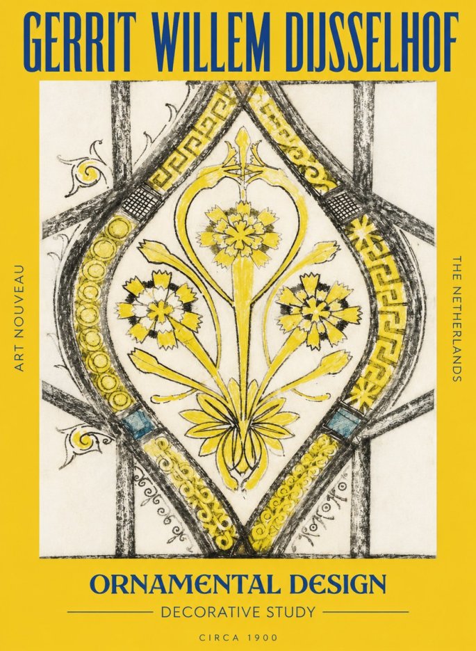 Gerrit Willem Dijsselhof Ornamental Design No6 - Poster