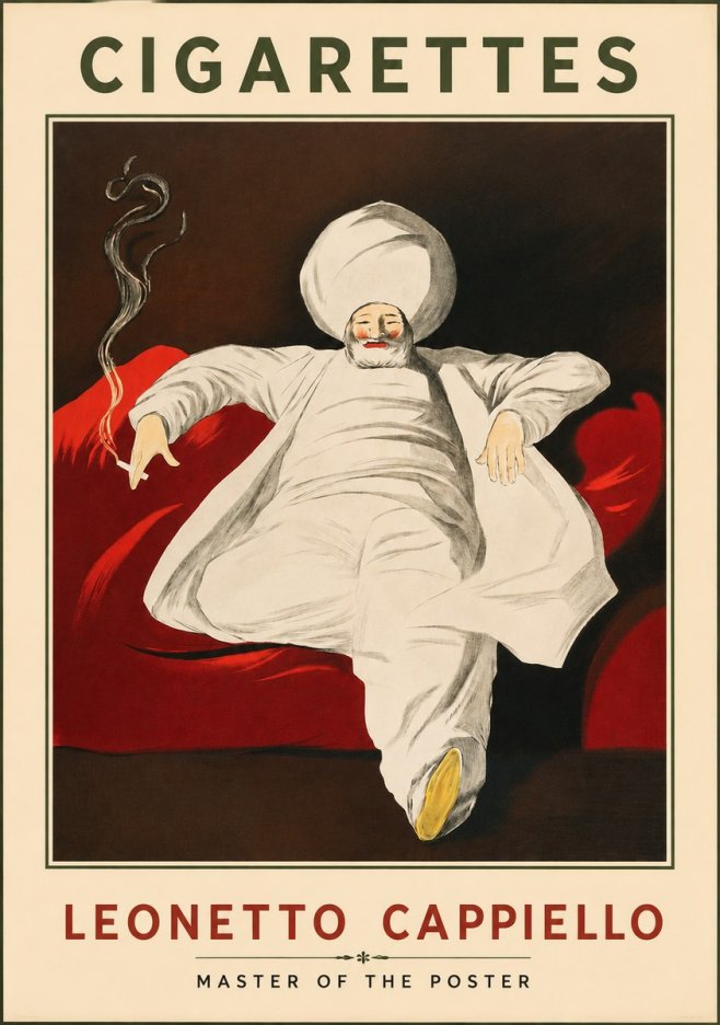 Leonetto Cappiello Cigarettes No2 - Poster