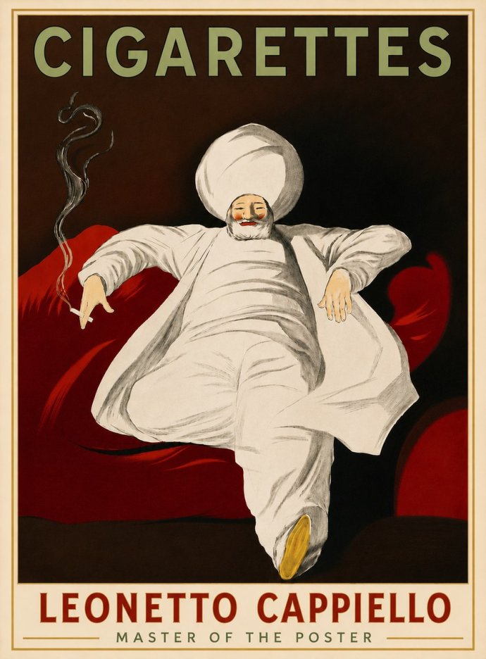 Leonetto Cappiello Cigarettes No6 - Poster