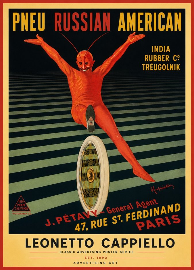 Leonetto Cappiello Pneu Russian American No5 - Poster