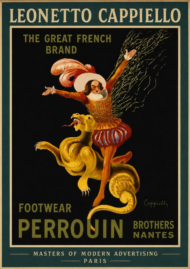 Leonetto Cappiello Footwear Perrouin No4 - Poster