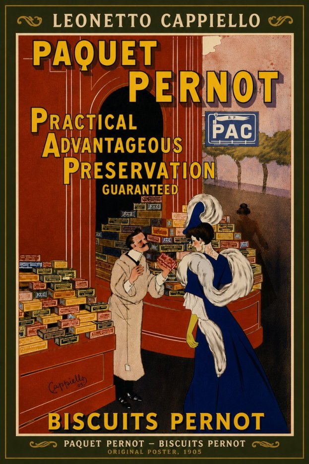 Leonetto Cappiello Paquet Pernot – Biscuits Pernot No6 - Poster
