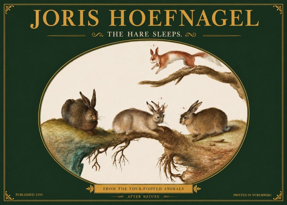 Joris Hoefnagel Lepvs Dormit No4 - Poster