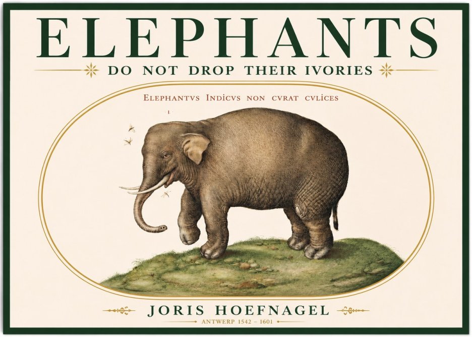 Joris Hoefnagel Elephant Does Not Drop Its Ivories No3 - Poster