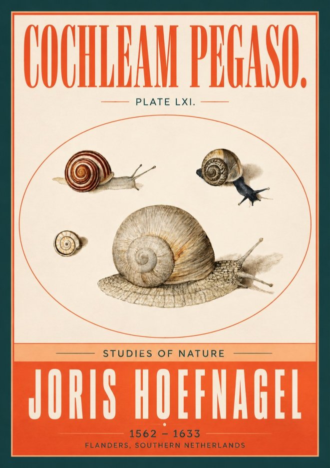 Joris Hoefnagel The Four Snails No4 - Poster
