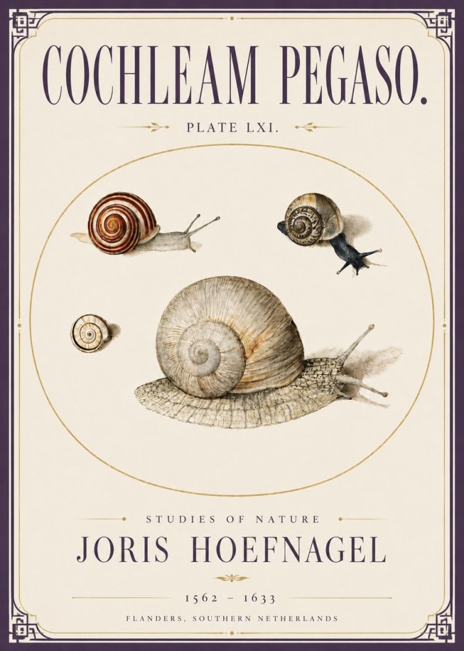 Joris Hoefnagel The Four Snails No5 - Poster