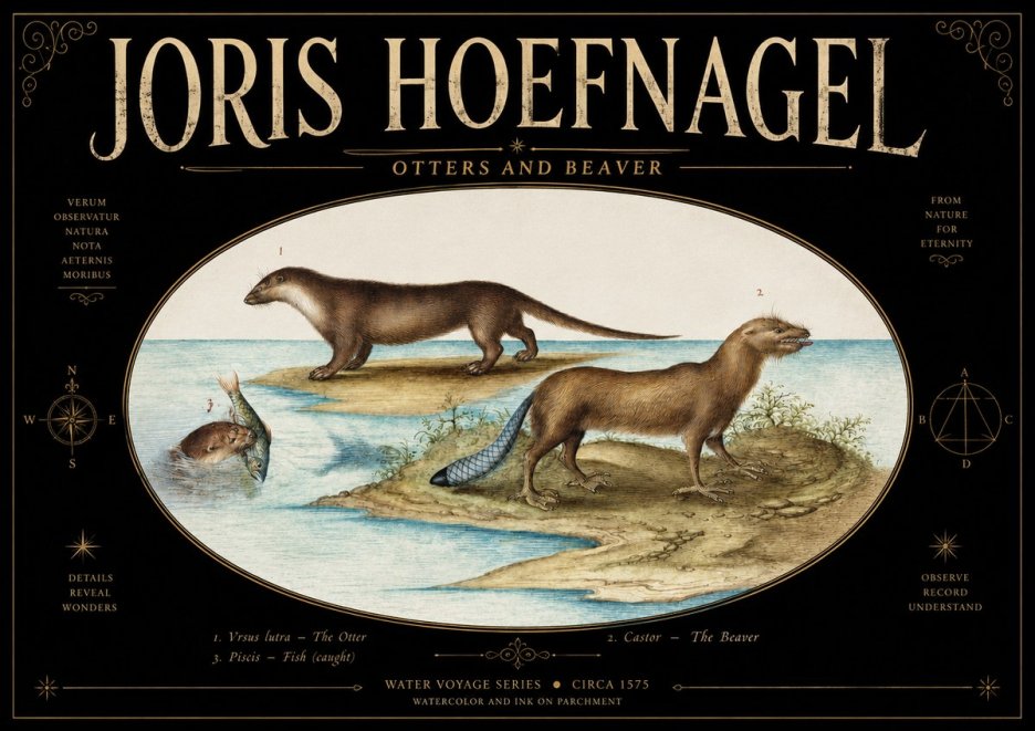 Joris Hoefnagel The Four-footed Creatures No5 - Poster