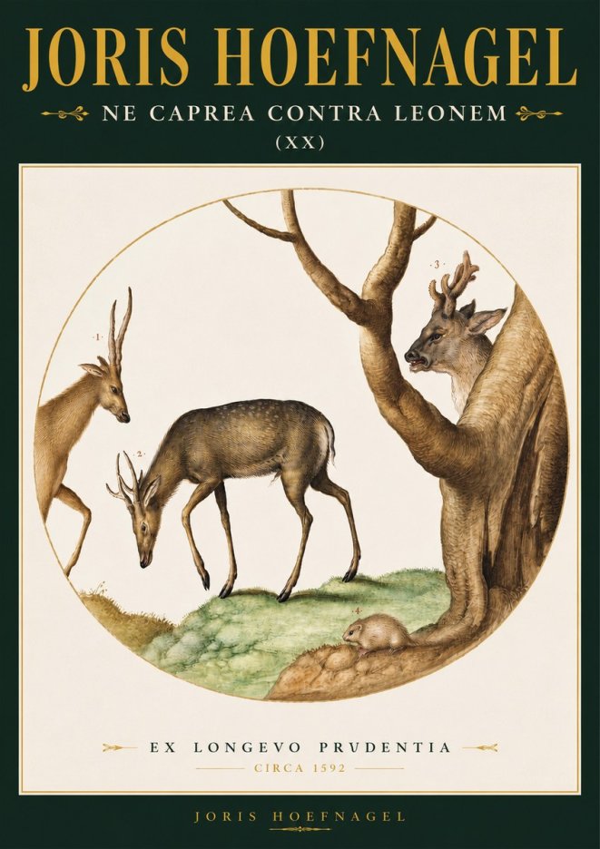 Joris Hoefnagel Do Not Rush Against the Lion. No4 - Poster