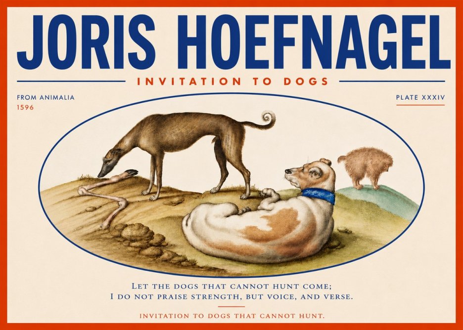 Joris Hoefnagel Invitation to Dogs No4 - Poster