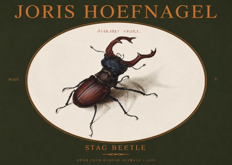 Joris Hoefnagel Stag Beetle No2 - Poster