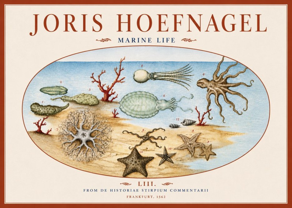 Joris Hoefnagel Marine Life No6 - Poster