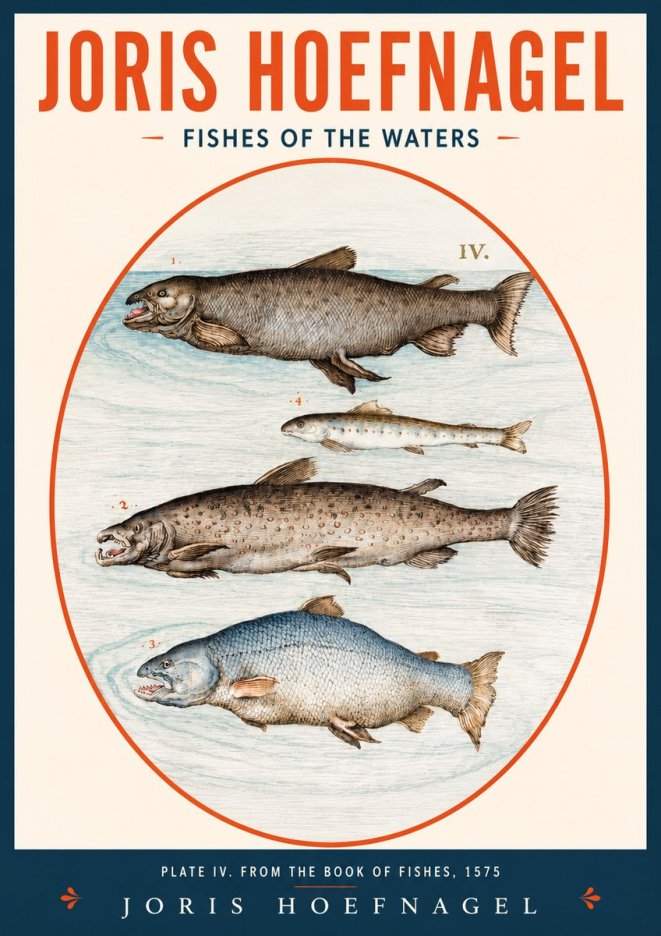 Joris Hoefnagel Fishes of the Waters I No2 - Poster