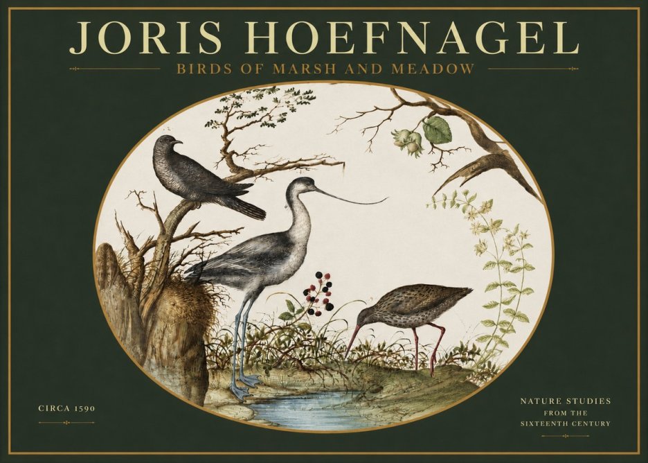 Joris Hoefnagel Birds of Marsh and Meadow No2 - Poster