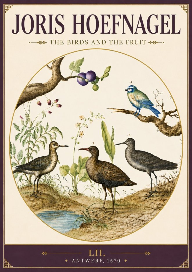 Joris Hoefnagel The Birds and the Fruit No5 - Poster