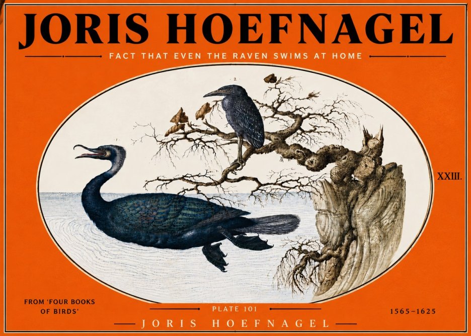 Joris Hoefnagel Fact That Even the Raven Swims at Home No6 - Poster