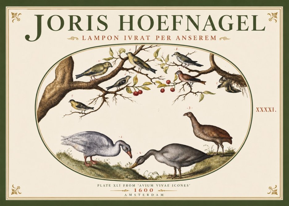 Joris Hoefnagel Lampon Ivrat per Anserem No6 - Poster