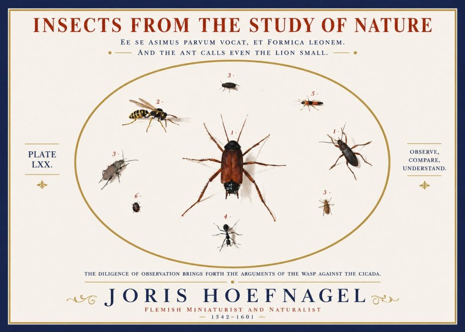 Joris Hoefnagel Insects from the Study of Nature No3 - Poster
