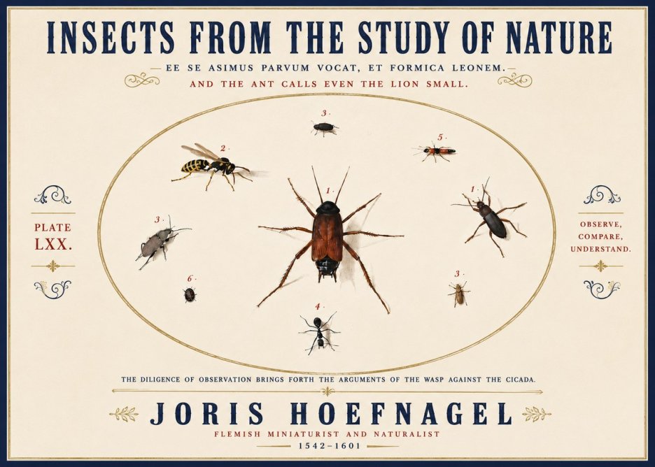 Joris Hoefnagel Insects from the Study of Nature No6 - Poster