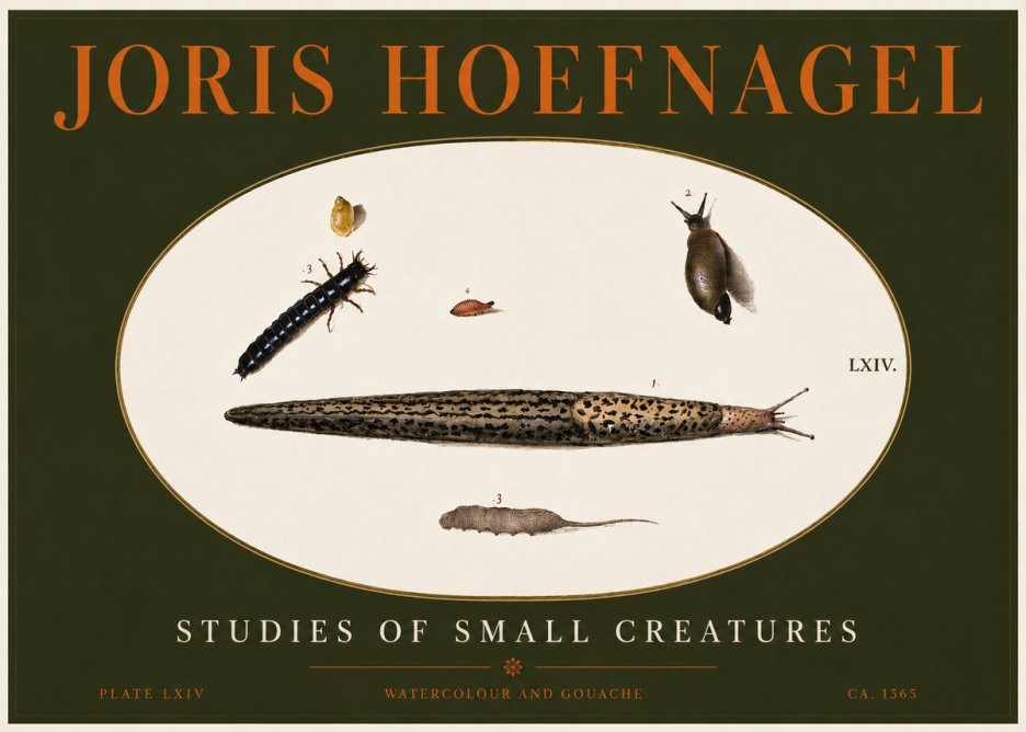 Joris Hoefnagel Plate Lxiv No4 - Poster