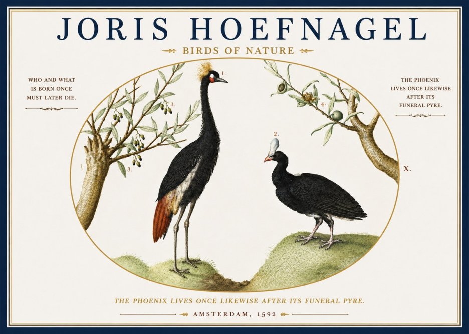Joris Hoefnagel Birds of Nature No3 - Poster
