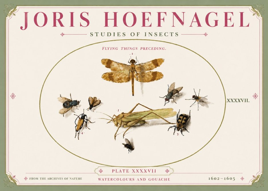 Joris Hoefnagel Flying Things Preceding. No5 - Poster