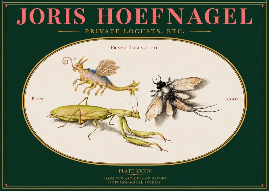 Joris Hoefnagel Privs Locvsta Bovem. No4 - Poster