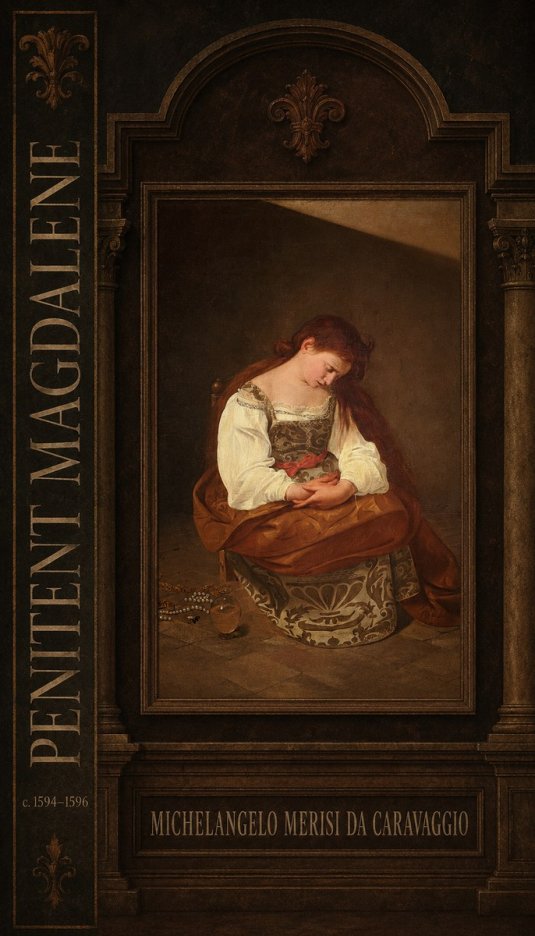 Michelangelo Merisi da Caravaggio Penitent Magdalene No4 - Poster
