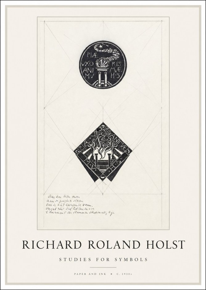 Richard Roland Holst Study for Emblems No2 - Poster