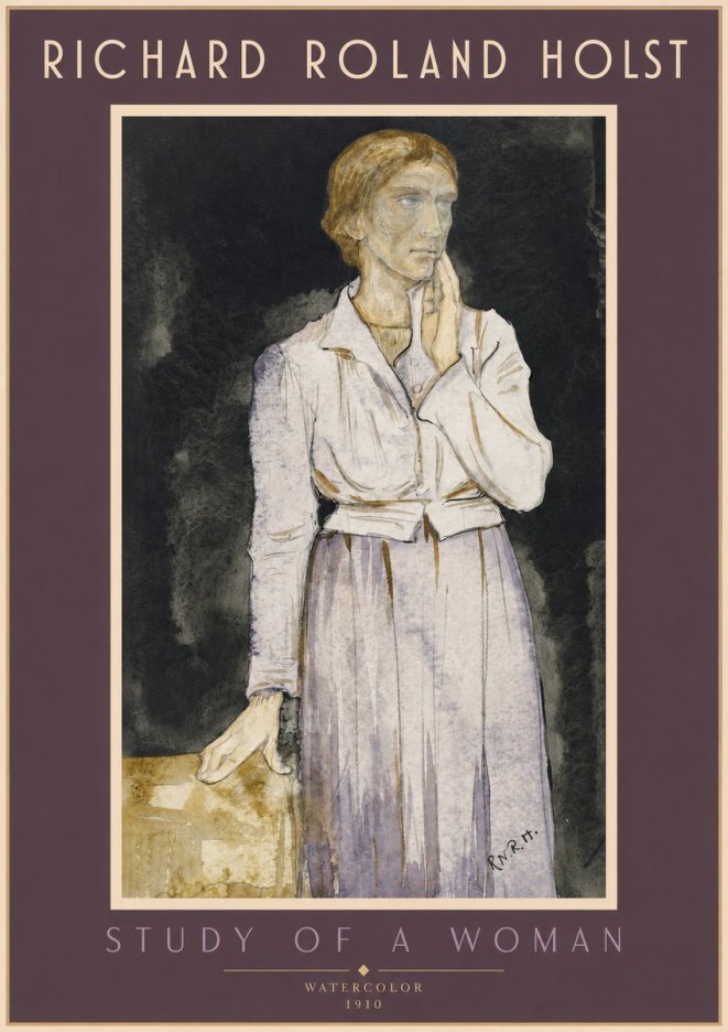 Richard Roland Holst Study of a Woman No2 - Poster