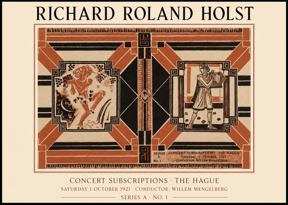 Richard Roland Holst Concert Subscriptions - the Hague No1 - Poster