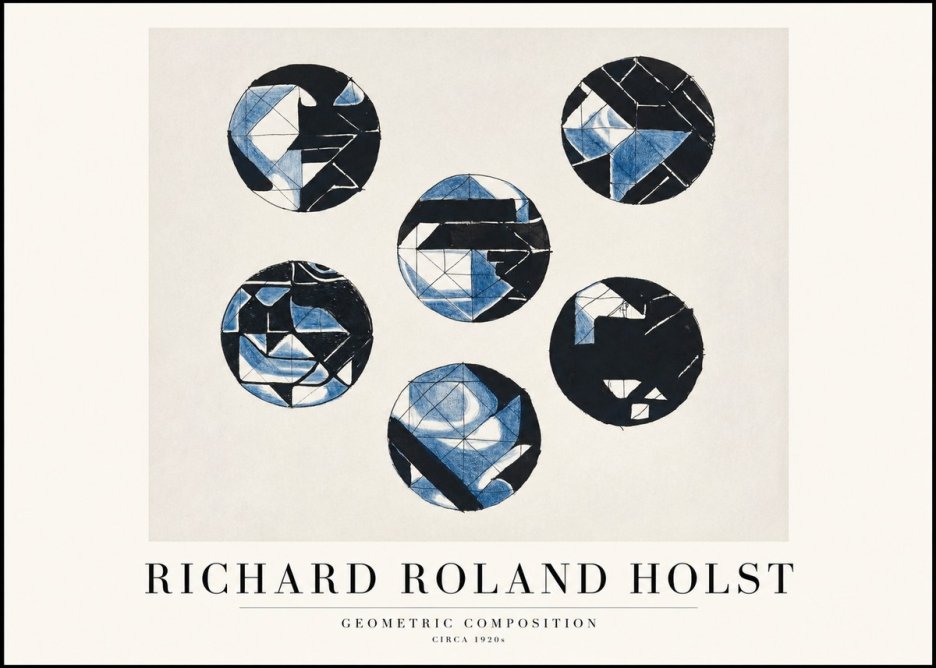 Richard Roland Holst Geometric Composition No1 - Poster