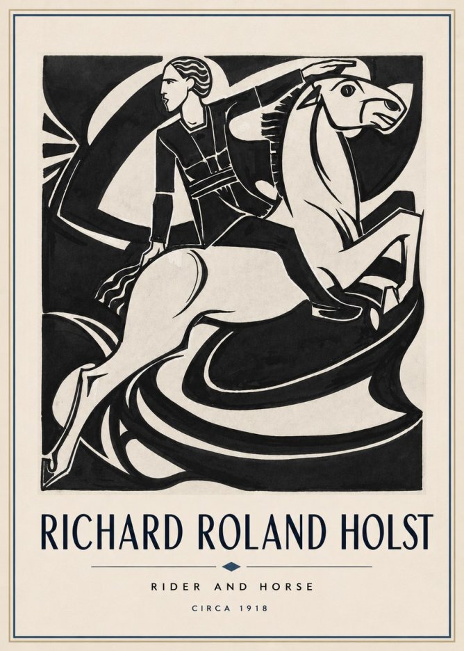 Richard Roland Holst Rider and Horse No4 - Poster