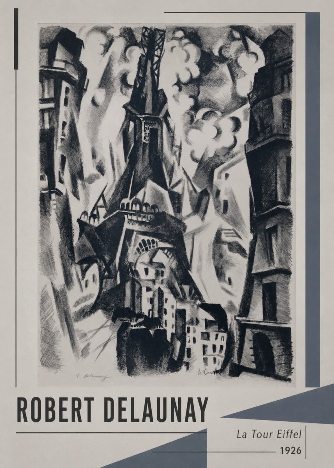 Robert Delaunay La Tour Eiffel No1 - Poster