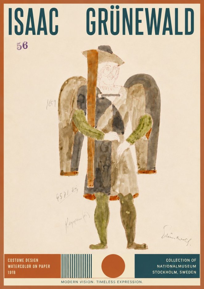 Isaac Grünewald Costume Design IV No5 - Poster