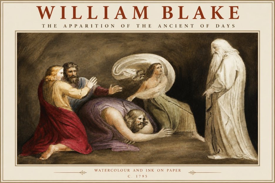 William Blake The Apparition of the Ancient of Days No4 - Poster