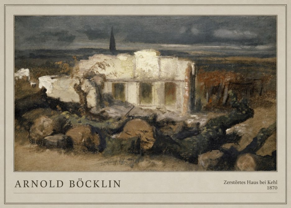 Arnold Böcklin Zerstörtes Haus Bei Kehl No3 - Poster
