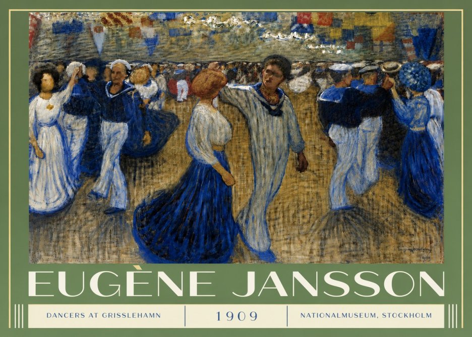 Eugène Jansson Dancers at Grisslehamn No5 - Poster