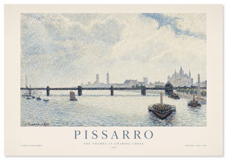 Pissarro The Thames at Charing Cross No1 - Poster