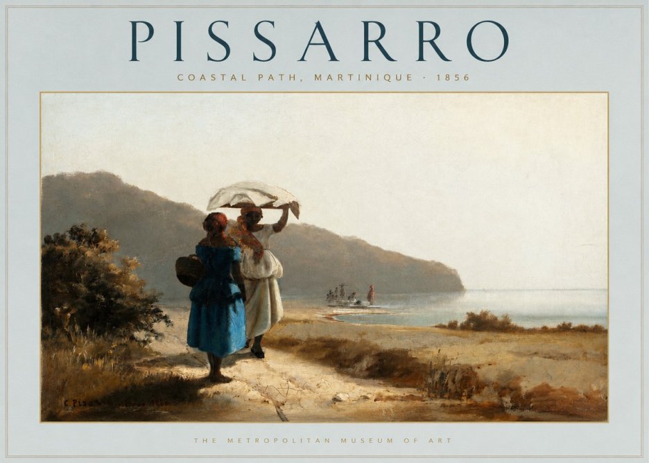 Pissarro Coastal Path, Martinique No3 - Poster