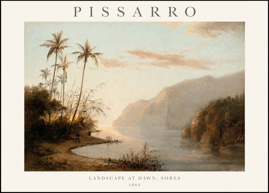 Pissarro Landscape at Dawn, Sores No1 - Poster