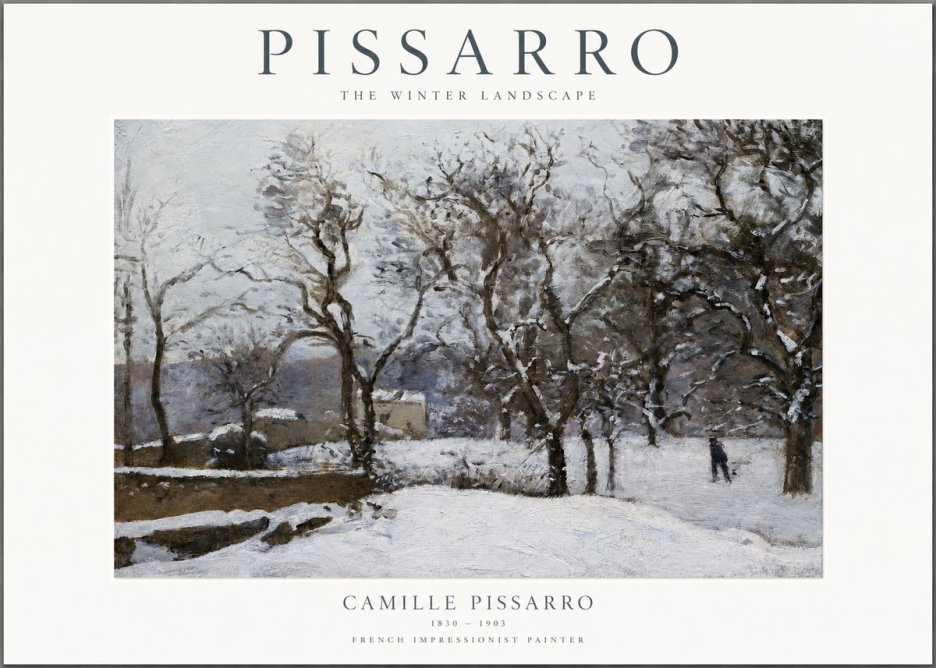 Pissarro The Winter Landscape No1 - Poster