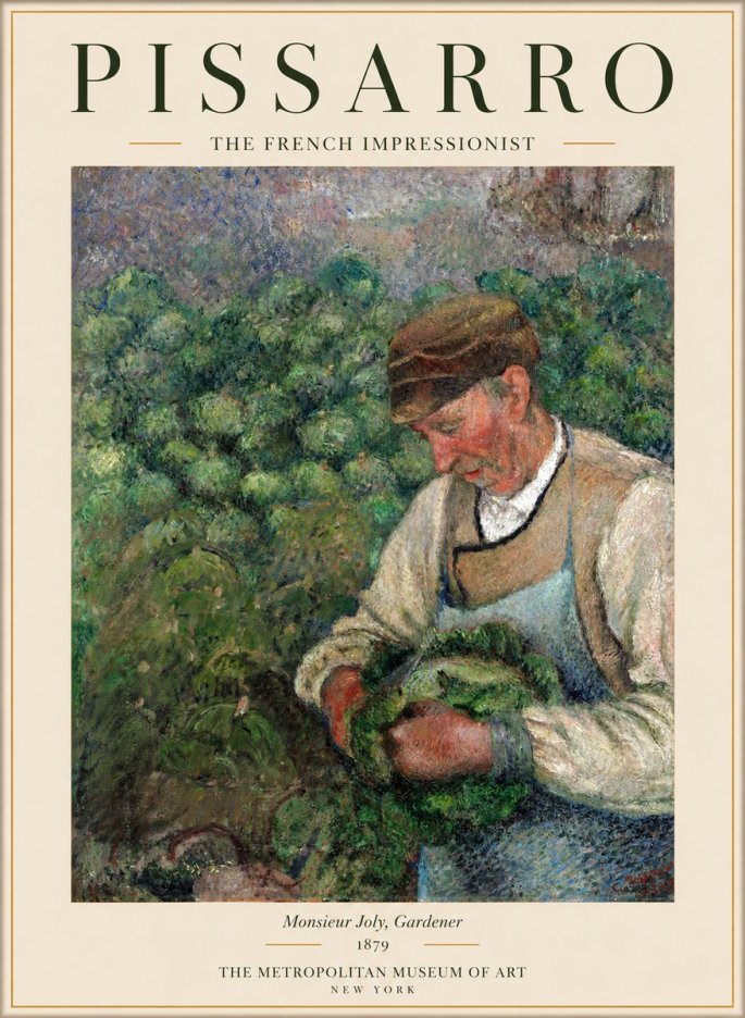 Pissarro Monsieur Joly, Gardener No1 - Poster
