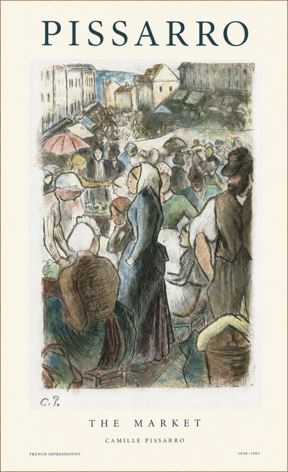 Pissarro The Market I No1 - Poster