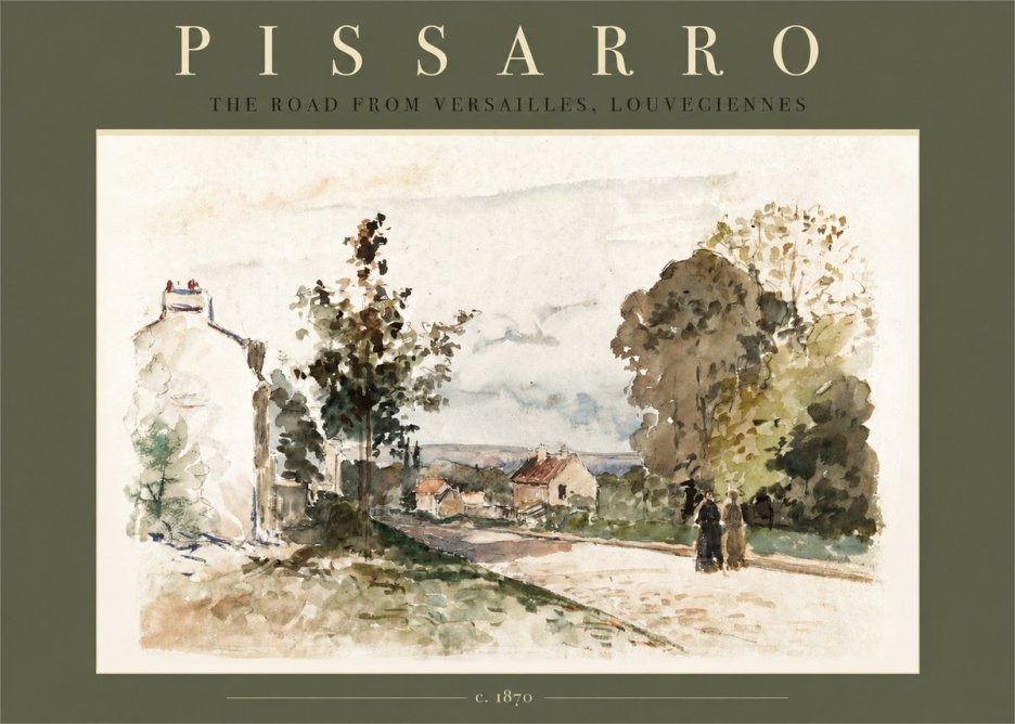 Pissarro The Road from Versailles, Louveciennes No2 - Poster