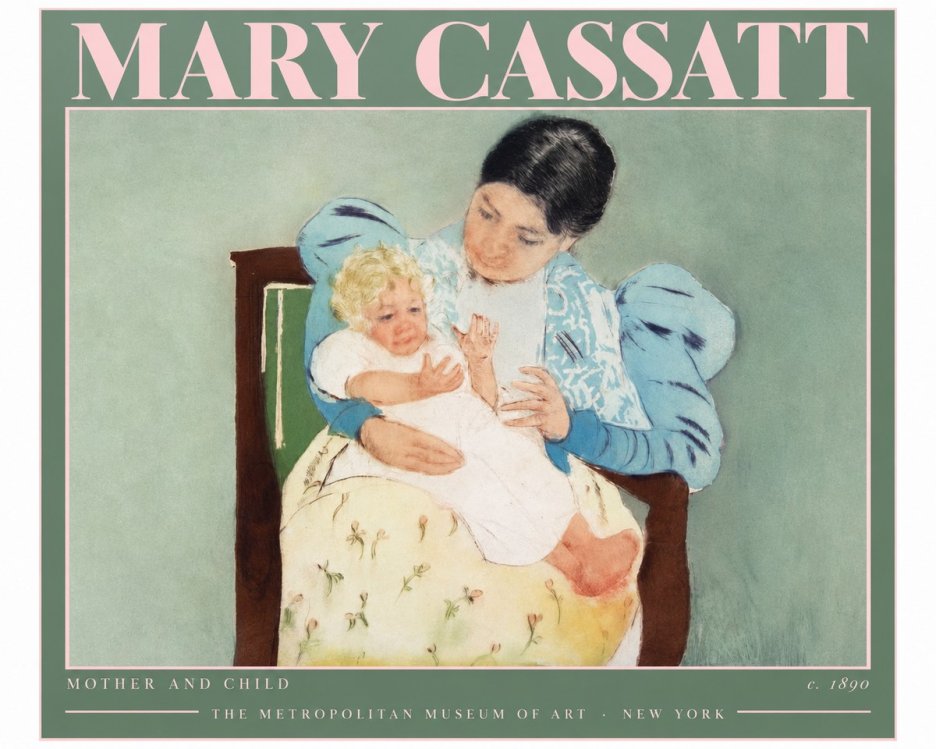 Mary Cassatt Mother and Child III No3 - Poster