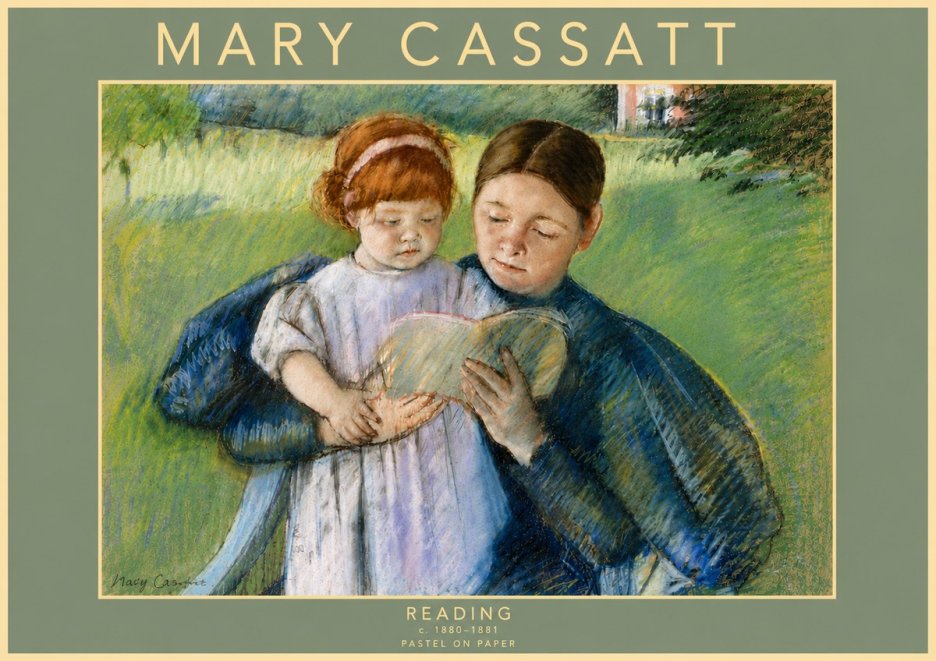 Mary Cassatt Reading No6 - Poster